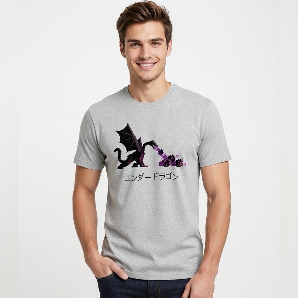 Minecraft Fire Breathing Dragon Short Sleeve Graphic Tee